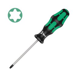 surubelnita TORX TX25 5 100 105 mm WERA 367 cu varf Black Point, protectie anticoroziva si maner Kraftform Plus antirostogolire 05028012001