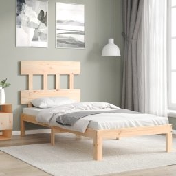 Cadru de pat cu tablie, 90x200 cm, lemn masiv GartenMobel Dekor