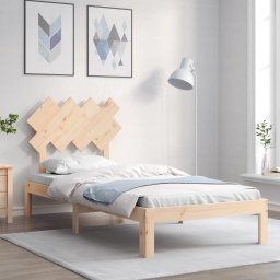Cadru de pat cu tablie single, lemn masiv GartenMobel Dekor