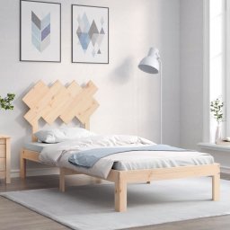 Cadru de pat cu tablie, 90x200 cm, lemn masiv GartenMobel Dekor