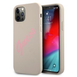 Husa Husa de protectie Guess Vintage pentru iPhone 12/12 Pro, GUHCP12MLSVSGP, Gri