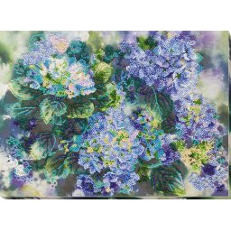 Set broderie cu margele cusute, Hortensie, 37x27 cm