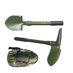 Lopată mică pliabilă verde