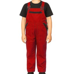 Pantaloni de lucru pentru copii NIKA roșu-negru 146-164