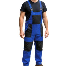 pantaloni de lucru cu bretele NIKA albastru