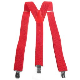 Bretele roșii pentru pantaloni 3x clip