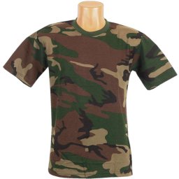 Tricou de camuflaj pentru copii Woodland MFH