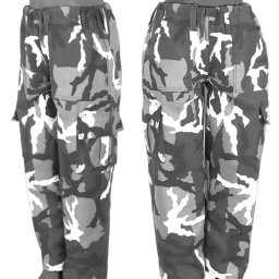 Pantaloni de camuflaj pentru copii 146/164 alb-negru