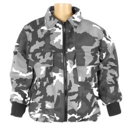 Geacă de camuflaj pentru copii alb-negru 110/140