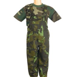 Pantaloni de camuflaj pentru copii cu bretele model 95 mărime 146/164