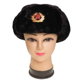 Căciulă rusească CCCP neagră