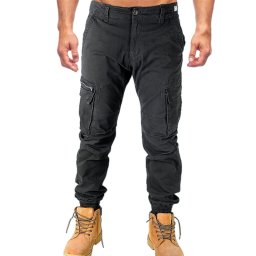 Pantaloni cu buzunare pentru bărbați Loshan negri 8045-26/8544-26