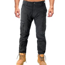 Pantaloni cu buzunare Loshan negri pentru bărbați 8046-26