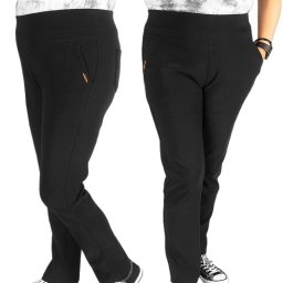 Pantaloni de trening pentru femei supraponderale, negri Must