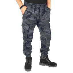 Pantaloni cu buzunare pentru bărbați Loshan Mid Grey 8086-85 