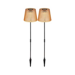 SET 2x corp de iluminat LED solar Globo 36635-2A SOLAR LED/0,06W/3V IP44 portocaliu