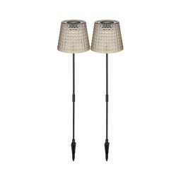 SET 2x corp de iluminat LED solar Globo 36635-2S SOLAR LED/0,06W/3V IP44 gri