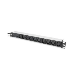 Digitus® Aluminum Outlet Strip With Overload Protection Iec C13, 10 Outlets 19''