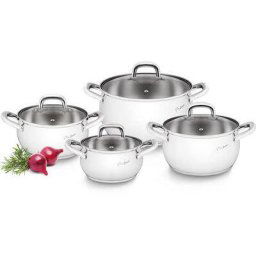 Lamart Set 4 Oale cu capac LT 1111 , inductie, Inox