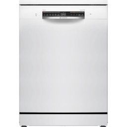 Masina de spalat vase Bosch SMS4HVW02E, 14 seturi, Clasa D, 6 programe, ExtraDry, VarioFlex, Home Connect, Machine Care, EcoSilence Drive, 60 cm, Alb