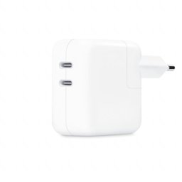 Incarcator retea Apple MW2K3ZM/A, 2x USB-C, 35W, Alb
