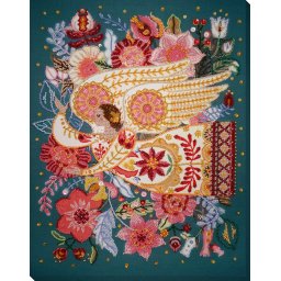 Set broderie cu margele cusute, Aripi de inspiratie, 38,5x30 cm