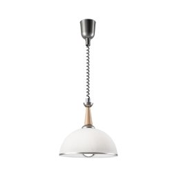 Lustr retractabil CHIARA 1xE27/60W/230V argintiu/stejar