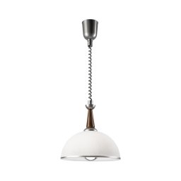 Lustr retractabil CHIARA 1xE27/60W/230V argintiu/stejar