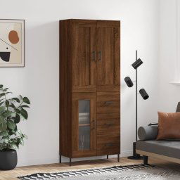 Dulap înalt, stejar maro, 69,5x34x180 cm, lemn compozit GartenMobel Dekor