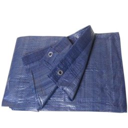 Prelată 2x10 albastră cu inele metalice