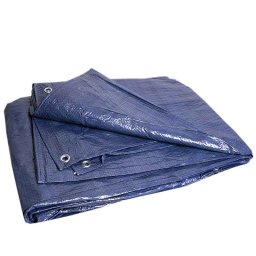 Prelată 3x4 albastră cu inele metalice