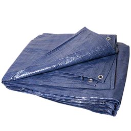 Prelată 5x6 albastră cu inele metalice