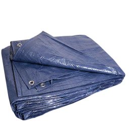 Prelată 6x8 albastră prelată de acoperire cu inele metalice