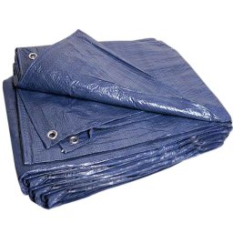 Prelată 10x15 albastră prelată de acoperire cu inele metalice