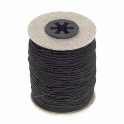 Elastic pentru pălărie rotund, 1mm negru