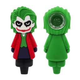 Urban Crew Pipa silicon/sticla Joker Clown Villain rosu 11cm