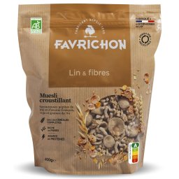 Mix de cereale BIO cu fibre din in si scortisoara Favrichon