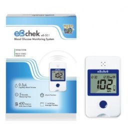 eB-Chek glucometru, testare rapida si precisa, 450 memorii + CADOU organizator medicamente 28 casete