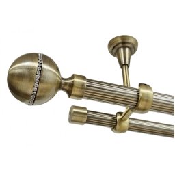 Galerie fara inele tavan KALISTO CRYSTAL STRIAT - 25/19 - AUR ANTIC