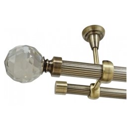 Galerie fara inele tavan KULA CRYSTAL STRIAT - 25/19 - AUR ANTIC