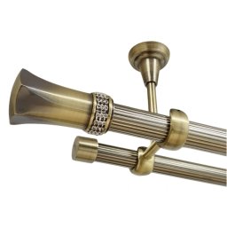 Galerie fara inele tavan PLUTON CRYSTAL STRIAT - 25/19 - AUR ANTIC