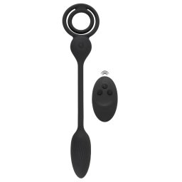 Rebel Cock & Ball Ring with RC Butt Plug Black