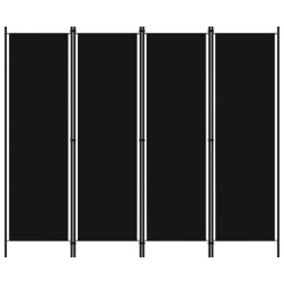 Paravan de camera cu 4 panouri, negru, 200 x 180 cm GartenMobel Dekor
