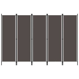 Paravan de camera cu 5 panouri, antracit, 250 x 180 cm GartenMobel Dekor