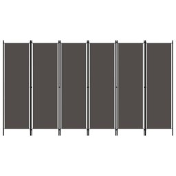 Paravan de camera cu 6 panouri, antracit, 300 x 180 cm GartenMobel Dekor