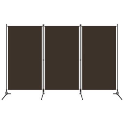 Paravan de camera cu 3 panouri, maro, 260 x 180 cm, textil GartenMobel Dekor