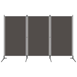 Paravan de camera cu 3 panouri, antracit, 260 x 180 cm, textil GartenMobel Dekor