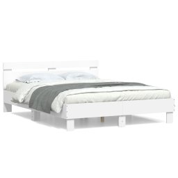 Cadru de pat cu tablie, alb, 140x200 cm, lemn prelucrat GartenMobel Dekor