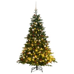 Brad Craciun artificial articulat cu 300 LED-uri/globuri 240 cm GartenMobel Dekor