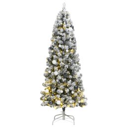 Brad Craciun artificial articulat cu 300 LED-uri/globuri 240 cm GartenMobel Dekor